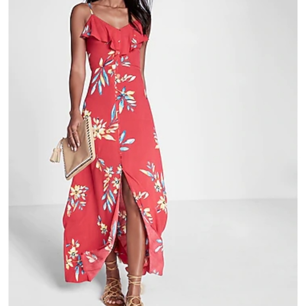 NWT Express floral maxi dress XS